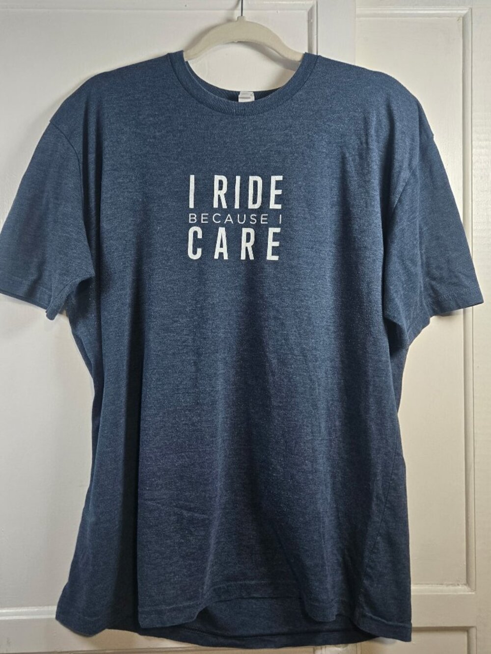 Huntsman 140 Sports Festival I Ride Because I Care Blue Cycling T-Shirt Men’s